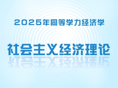 2025年同等学力经济-社会主义经济理论