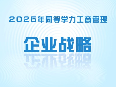 2025年同等学力工商-企业战略