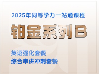 2025年同等学力英语-铂金系列 B