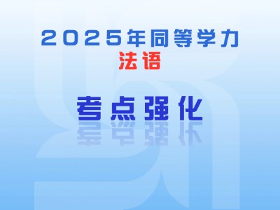 2025年同等学力法语-考点强化