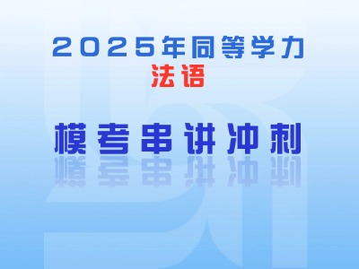 2025年同等学力法语-模考串讲冲刺