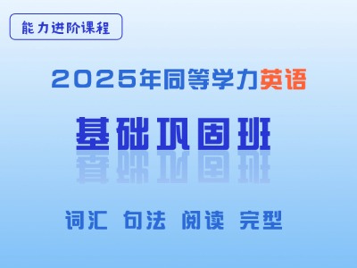 2025年同等学力英语-基础巩固班